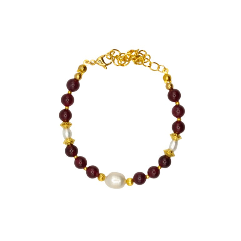Bransoletka Granat&Perła