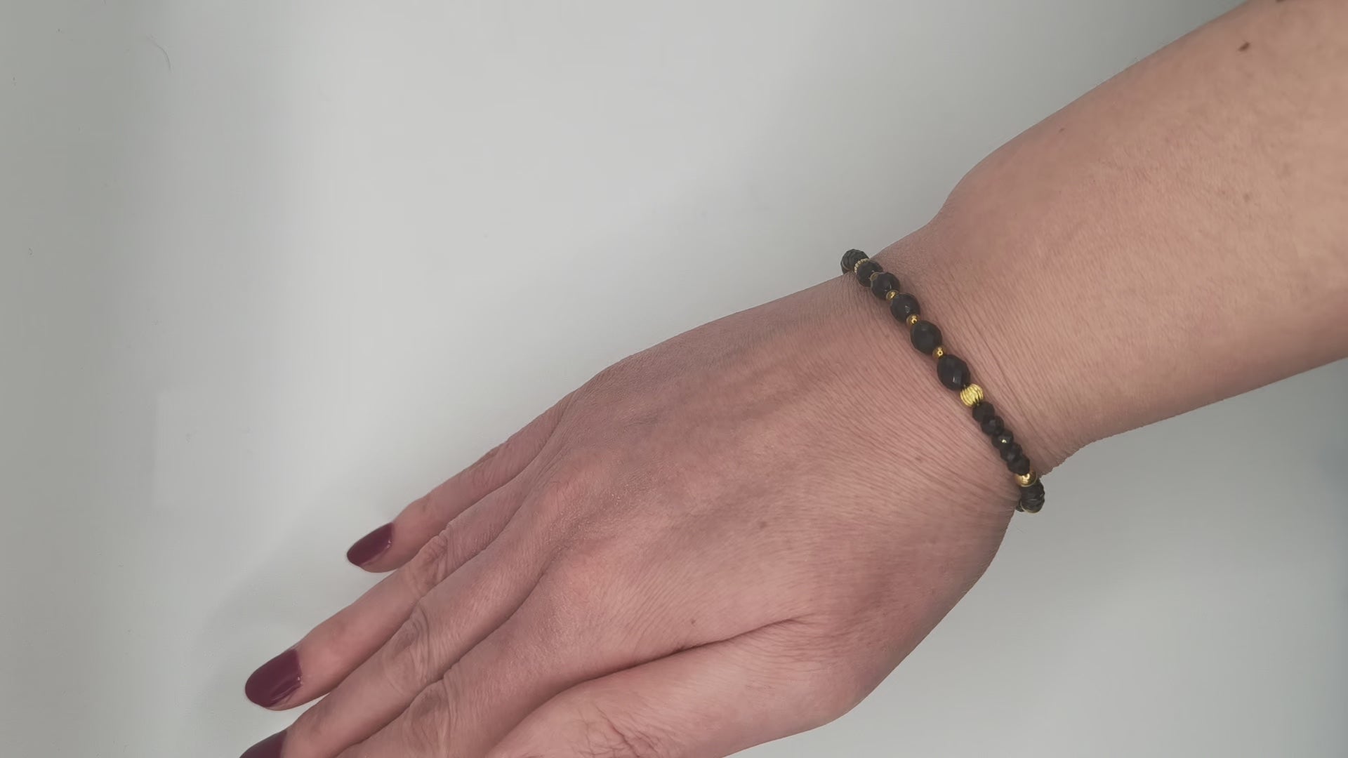 Bransoletka Turmalin&Obsydian